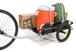 Burley Flatbed Transportanhänger -Fahrradteile Serien Geschäft burley flatbed transportanhaenger beladen