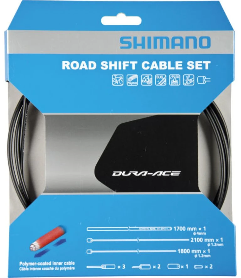 Shimano Schaltzug-Set Road Polymerbeschichtet Schwarz 1 Shimano Schaltzug-Set Road Polymerbeschichtet Schwarz